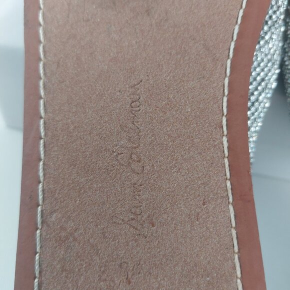 SAM EDELMAN Shiny Silver Sandals Women Sz 9.5 Issie Open Toe Evening Formal EUC - Picture 8 of 15